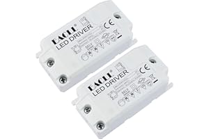 EACLL Transformador LED AC 240V a DC 12V 850mA 10W, Pack de 2, Para drive de Menos de 10W MR11 G4 MR16 GU5.3 Bombillas LED y Tiras de Luz LED, Adaptador de Lámpara LED, Mini Controlador Alimentación