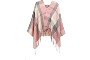 Miss Lulu Bufanda de Tartán Clásica Para Mujer, Suave y Cálida, 200 x 60 cm, Estilo Británico, Bufanda de Invierno Elegante, Perfecta Para Regalo de Navidad o San Valentín