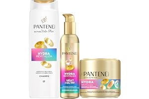 Pantene Pro-V Hydra Revitaliza Champú 325ml + Mascarilla 300ml + Tratamiento 135ml. Pelo Normal y Seco. Sin Aceites. Tecnología Active Nutri-Plex