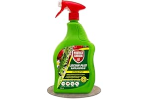 PROTECT GARDEN Lizetan Plus Blattlausfrei AF Spezialspray gegen Blattläuse an Rosen, Zierpflanzen, Obst und Gemüse, 1 Liter