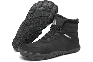 Mishansha Winter Barfußschuhe Warm Gefüttert Winterschuhe für Herren Damen Gr.36-48