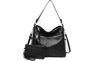 Lifetooler Borse Donna Set 2 Pezzi PU Pelle Borsa Tracolla Elegante Borsetta Donna con Portafoglio Borsa a Spalla per Università,Lavoro,Viaggio