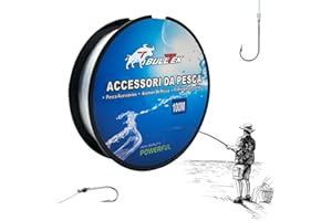 BULLTEK Lenza da Pesca in Nylon - 100 M - 0,5 mm – 21 KG - Monofilo, Bobina di Filo da Pesca, Resistente agli Strappi, trasparente, per Pescatori di Mare, Fiume, Lago