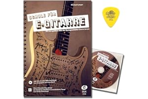 EDITION DUX Schule für E-Gitarre von Michael Langer mit CD, Gratis-Download und Original Dunlop Plek - mit den größten Hits der Rockgeschichte Gitarre lernen