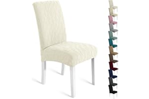Ystyle Fundas Sillas de Comedor Pack 6 Extensible, Fundas Sillas Elástico Universal Ajustables, Súper Suave Cómodo Antiarañazos para Banquetes Hogar Restaurante Hotel, Beige