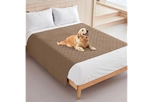 HOUYA-TEC 200*170 cm Tappeti Lavabili per Cani,Copridivano & Copriletto Impermeabile per Cani, Tappetini Assorbenti per Cani, Tappetino per Addestramento del Cane (cachi, XL)
