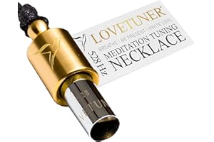 LOVETUNER Collar de Respiración Consciente y Meditación | Love Frequency Solfeggio 528 Hz | Collar Silbato para Alivio del Estrés | Promueve la Calma a través de Soundhealing y Breathwork