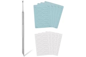 GREVOSEA Nagelhautschieber, Dual Ended Nail Cuticle Remover with 10 Nail Sand Polishing Tablets Nail Care Polish Remover Cuticle Trimmer Manicure Kit for Pediicure Nail Art