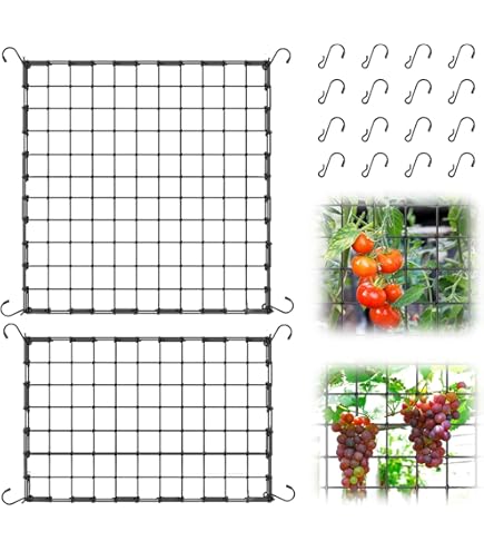 Elastische Trellisetting Voor Groeien Plantententen, Plant Groeiende Netten Scrog Net Met Haken Voor Tuin Balkon Tuin Planten Groeien En Klimmen