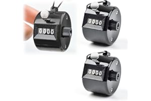 AONAYO 2er-Pack HandzäHler,ReihenzäHler Metall ZäHler Klicker,4-Stellig ReihenzäHler Stricken,Manueller ZäHler ZäHler,FüR MaschenzäHler,PersonenstromzäHler Coach Golf ReihenzäHler Gestrickt