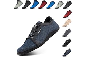 NEOKER Chaussures Pieds Nus Unisexe Orteil Baskets Homme Femme Minimaliste Chaussures Décontractées Respirant Poids Léger pour Marcher Courir Noir Kaki Gris Vert Rouge Bleu 37-47 EU