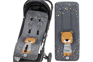 MIBEBESTORE Colchoneta Silla Paseo Universal Transpirable verano,Cojín Silla de Paseo para el Cochecito y Asiento de Carro (08)