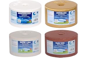 imima Mineral Lick Horse Starter Set with BIOTIN+, ZINCOBLOCK, SUPERMAG, Mediterranean Set de sel à lécher pour Chevaux, Moutons, chèvres et gibier : 4 x 3 kg