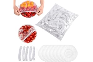 ESTIFE Elastyczne torby do przechowywania żywności wielokrotnego użytku 400 sztuk przezroczyste plastikowe torby do przechowywania świeżej konserwacji, torby na żywność, wodoodporne torby, do pokrywania