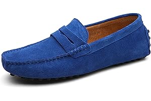 WUIWUIYU Men's Casual Slip-On Suede Loafers Moccasins Driving Shoes