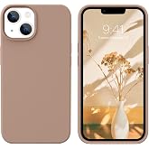 YINLAI iPhone 13 Case Silicone Mobile Phone Case iPhone 13 Beige Protective Case Slim Case Cover Liquid Silicone Gel Mat Scratch-Resistant Mobile Phone Case for iPhone 13 6.1 Inch Khaki/Brown