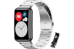 MIJOBS kompatybilny z Huawei Watch Fit regulowany pasek do zegarka ze stali nierdzewnej do Huawei Watch Fit zamiennik paska