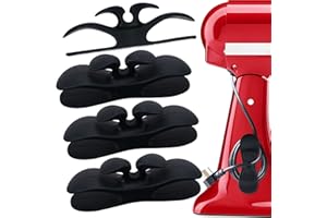 OUDIZZ Organizadores para Cables Electrodomésticos,Soporte Para Cable De Cocin,Organizado de Cables Envoltura de Cable para Electrodomésticos Sistema de Gestión de Cable para Hogar(4pcs)