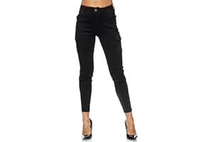 Elara Pantaloni da Donna Cargo Slim Fit Denim Chunkyrayan
