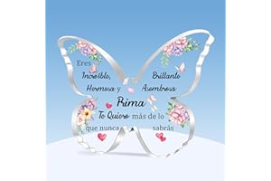 HZBLAZ Prima Placa Acrílica Inspirador Regalos Graduación Cumpleaños Navidad Apreciar Souvenirs Mujeres Mariposa Signo Decoración del Hogar Jubilación Fomentar Año Nuevo Mi Prima Eres Increíble