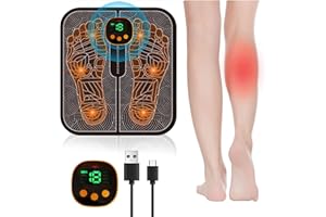 LEMENG Neu Fussmassagegerät EMS Fußmassagegerät,EMS Fussmassagegerät Fußmassagegerät Elektrisches USB,für die Durchblutung Muskelschmerzen Linderung mit 8 Modi & 19 Einstellbare Frequenzen