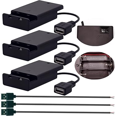 10er-Pack Batteriebox Für Lichterketten – Transparent, Für 2x AA, Mit Verschluss, Für Innen & Außen