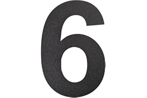 nanlyiau Numero Maison 8in/20.5cm Numéro de Maison Moderne NOIR- Acier inoxydable brossé fait de solides 304.Aspect flottant(black 8in6/9)