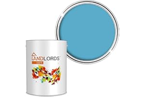 LANDLORDS PAINT Landlords Anti Damp Paint | Matt Finish Paint | 5L in 20+ Colours | Damp Seal Prevent Build-up of Mildew | Cover Stains | Damp Proof Paint for Wall and Ceiling | Anti Condensation Paint | Mould Paint | Ocean Blue