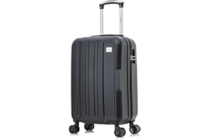 FLYMAX 55x35x20 4 Wheel Super Lightweight Cabin Luggage Suitcase Hand Carry on Flight Travel Bags Approved On Board Fits Easyjet Ryanair Jet 2 35 Litre