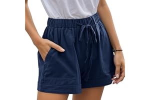 Neteson Pantalones Cortos Mujer Verano Shorts Mujer Vestir Elástica Holgados Ancha Shorts