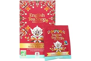 English Tea Shop - Thé de Noël biologique - Boîte de 20 sachets - Cadeau moins de 10 euros - Aux épices de Ceylan