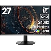KOORUI 27 Inch Gaming Monitor, QHD(2560 * 1440) Computer Monitors, 240Hz, VA, 1ms, Adaptive Sync Compatible, Tilt Adjustable,