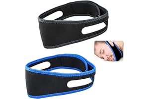 KURYT Anti Snore Chin Straps 2PCS Anti Snore Strap Anti Snoring Chin Strap Optimal Air Circulation Design for Men Women Enhanced Night Sleep