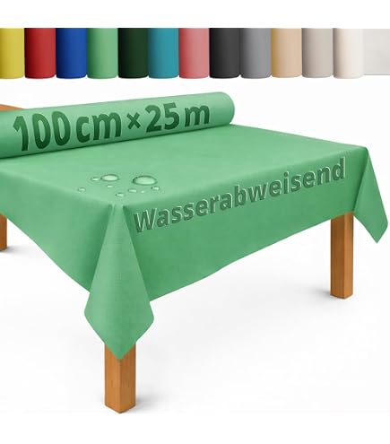 PAPSTAR Tischtuchrolle Damast 8x1m – Papier-Tischdecke In Maigrün Für Parties & Buffets