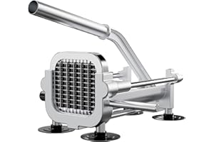 EASCANDY Tagliapasta per Patatine Fritte, Affettatrice per Patate Resistente, Set Tagliapatate in Acciaio Inox Lame da 6,35 mm per Patate Dolci, Carote, Yam, Cetrioli.