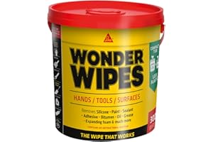 SIKA - Wonder Wipes Multi-Use Cleaning Wipes for the Building Trade - Specially Formulated to Clean Hands, Tools and Surfaces - 300 Wipes