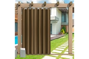 LZXSXZ Tenda per Esterni, Tenda da Esterno con Occhielli 1 Pezzo, Tenda da esterno resistente alle intemperie, 24 colori Tenda da Sole Tenda da Sole per Balcone Patio Portico Pergola Gazebo, B132xH213CM