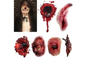 Halloween Tatuaje Temporal Calcomanias, CARGEN Cicatrices Sangre Falsa Maquillaje Pegatinas para Maquillaje Halloween Cosplay Fiesta Cicatriz Tatuaje Mascarada Engomada del Tatuaje de la Cara