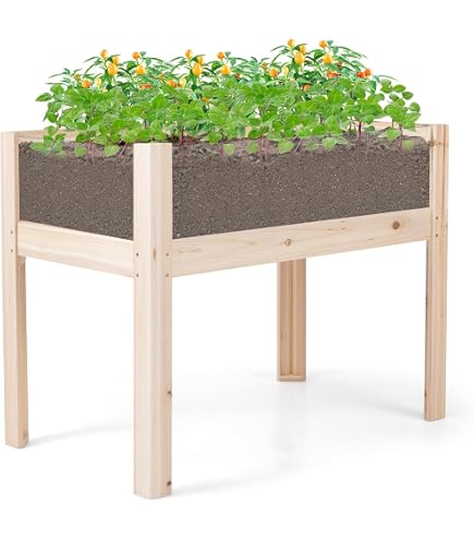 Fioriera rialzata in larice 120x60x80 cm