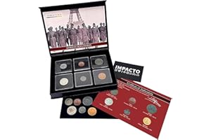 IMPACTO COLECCIONABLES IMPACTO COLLEZIONABILI | 6 Monete Autentiche della Seconda Guerra Mondiale (1925-1945) - Utilizzate dai Tedeschi nei Territori Occupati | Include Certificato di Autenticità