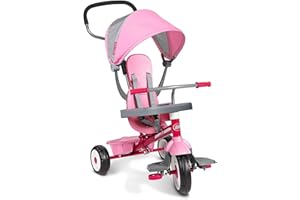 Radio Flyer 4-in-1 Stroll 'N Trike, Pink Toddler Trike For 1-5 Years Old