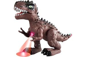 TOEY PLAY T-Rex Dinosaur Toys, Walking Roaring Dinosaur Figure with Sounds and Lights, Projection, Gifts for Children Boys Girls 3 4 5 6 Year Olds