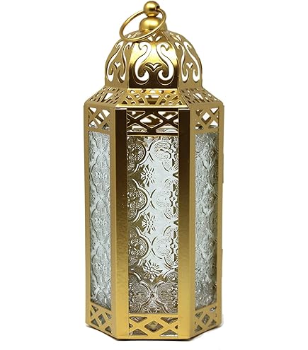 TRIROCKS Lanterna Marocchina Dorata Alta 26 Cm In Metallo Per