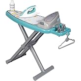 Smoby, 330121, Oyuncak Buhar İstasyonlu &Uuml;t&uuml; Masası, Krick-Crack Mekanik D&uuml;ğmeli, Oyuncak Giysi Asılabilir, Ironing Board &amp; St