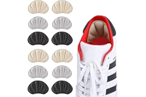 CUHZA 6 Paar Fersenpolster für zu große Schuhe, Fersenkissen Einlagen Fersenpolster, übergroße Schuhpolster, für zu große Schuhe Selbstklebende Fersengriffe(3 Farben)