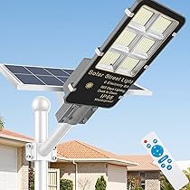 Illuminazione Solare 144 Led Lampione Solare Esterno DE ROSA 200W - 144 LED, Sensore Movimento, Telecomando, 2 Pezzi Faro Con Pannello Solare Da Esterno