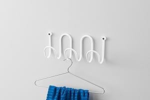 D-Segno Molly Appendiabiti da Parete Design Italiano - in Metallo Colorato, Moderno e Versatile per Ingresso, Soggiorno, Bagno e Ufficio, Ganci Appendiabiti, Attaccapanni da Muro, Made in Italy