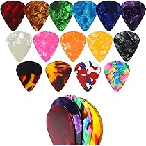 36 Plettri Per Chitarra In Celluloide - 4 Spessori (0.5-1.2mm), Colorati - Foto 8