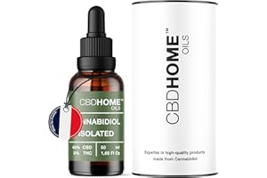 CBD HOME Oils - Huile de CBD 40% - 50 ml - Isolé - Base d'huile de coco (MCT) et huile de graines de chanvre biologique - Omega 3-6-9 - Cannabidiol certifié 20.000 mg - Fabriqué en UE