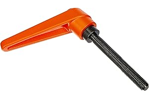 HALDER 24400.0391 Verstellbare Klemmhebel, Orange, d1=18 mm / d2=M8 / l1=63 mm